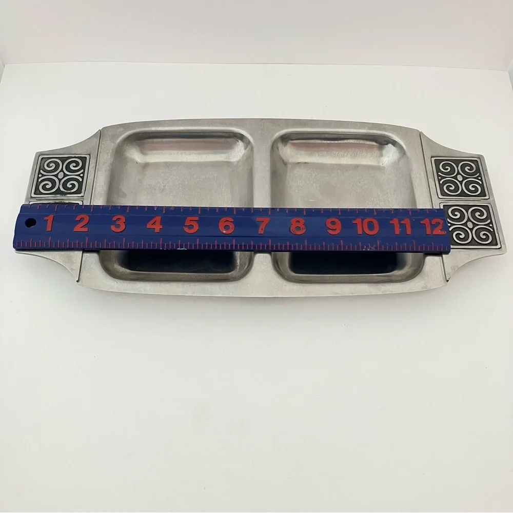 Rogers Insilco Vintage Stainless Steel Divided Serving Dish MCM - Picture 8 of 11